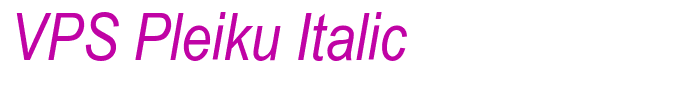 VPS Pleiku Italic